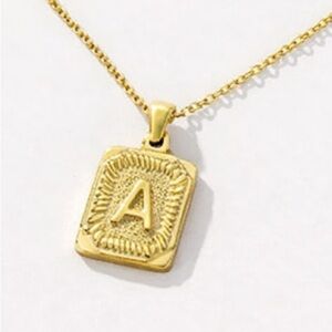 Gold Monogram Initial Pendant (A) (9024)